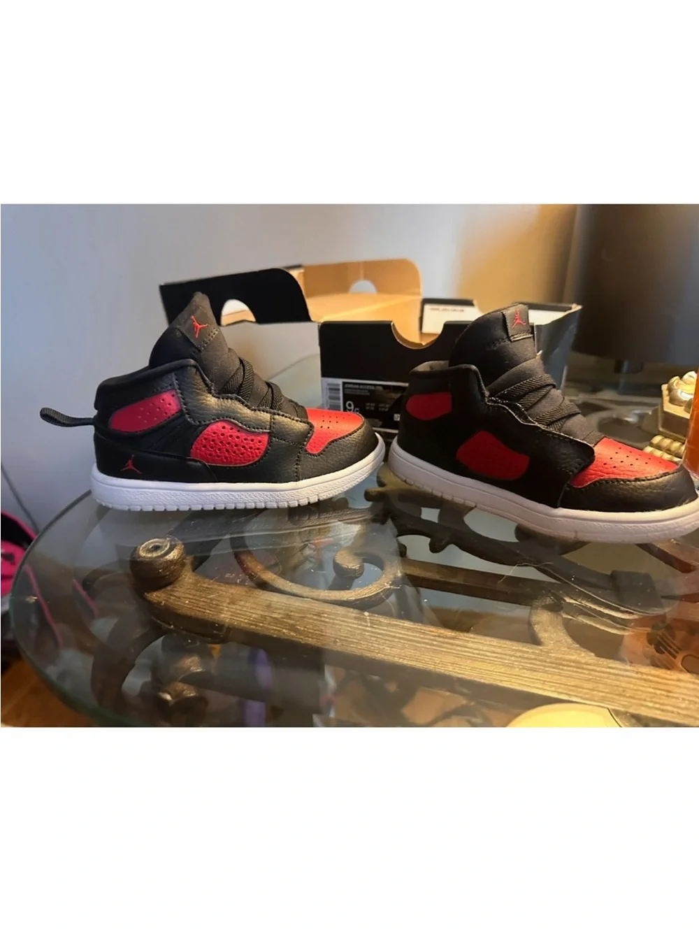Kids' Red & Black Basketball Sneakers - Jordan Style size 9c $40.00 have box